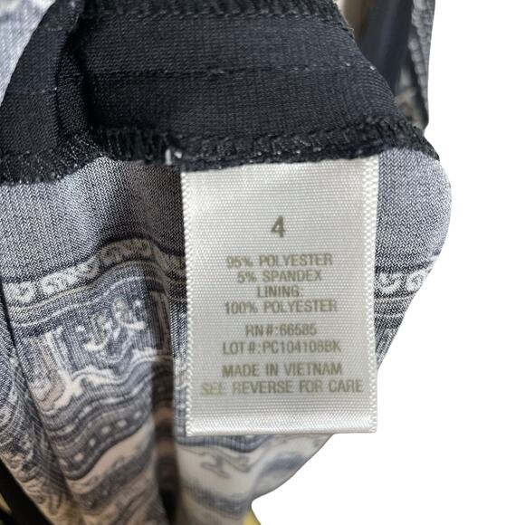 Dressbarn Y2K A-line Dress Stretch Sleeveless Paisley Print Knee-Length Size 4 - Picture 9 of 9